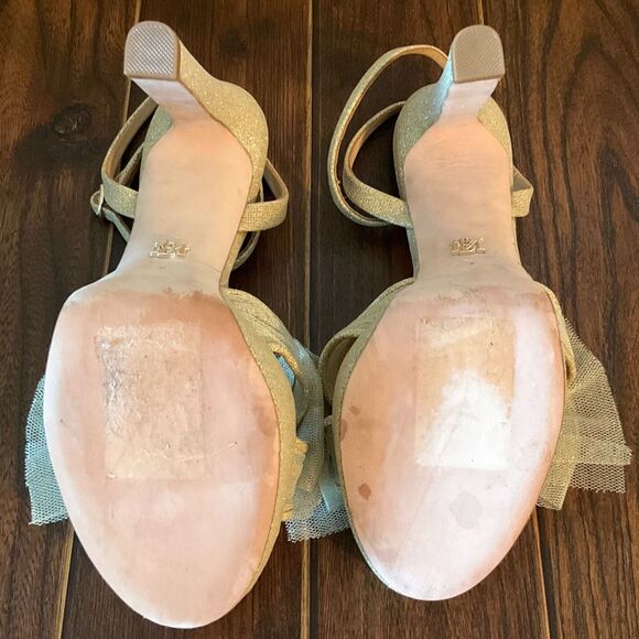 Badgley Mischka - Sophie - SIZE 7 - Platform Sandal with Tulle Bow - Brand New! - Picture 7 of 7